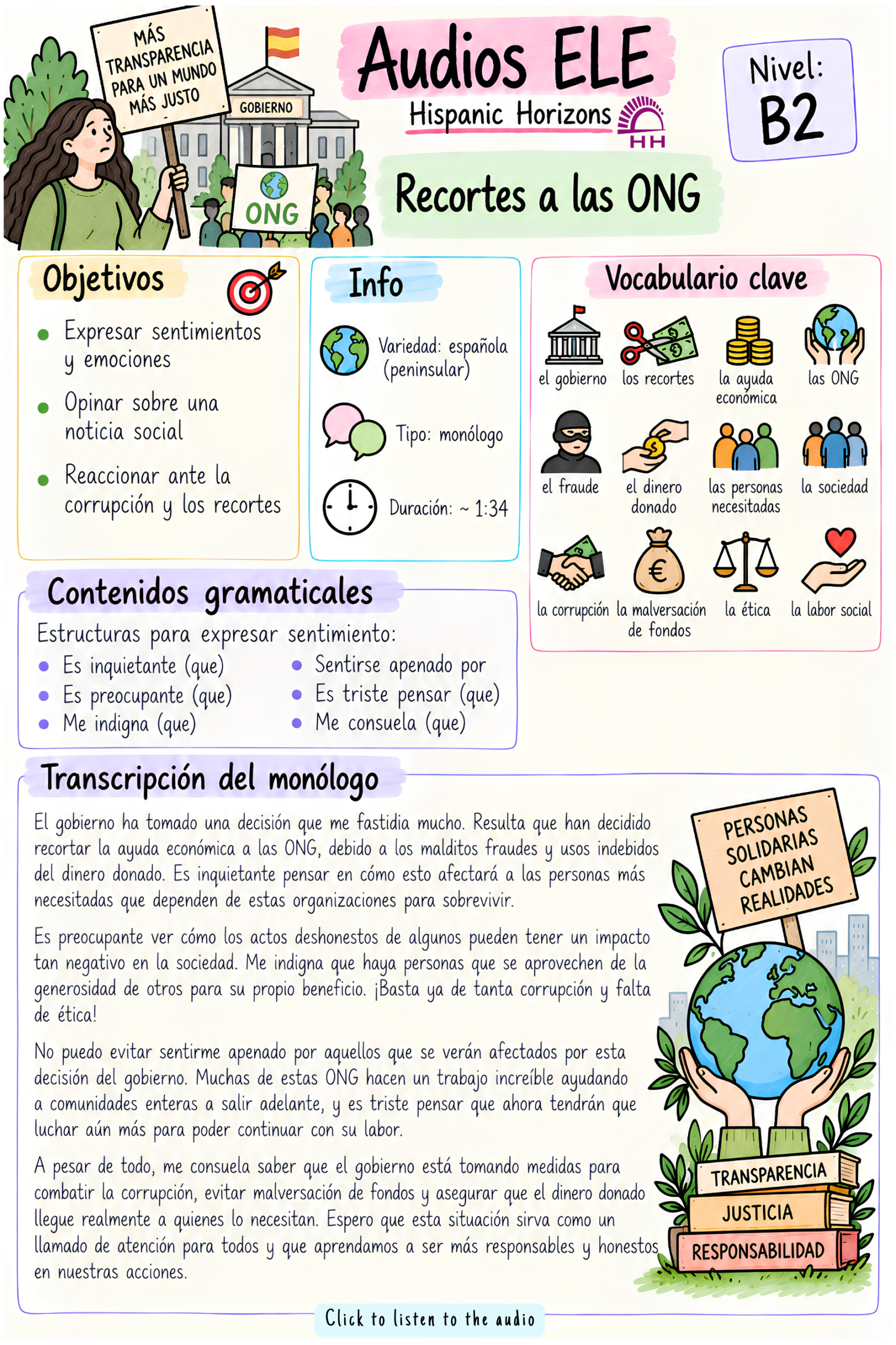 estructuras para expresar sentimientos. Nivel B2